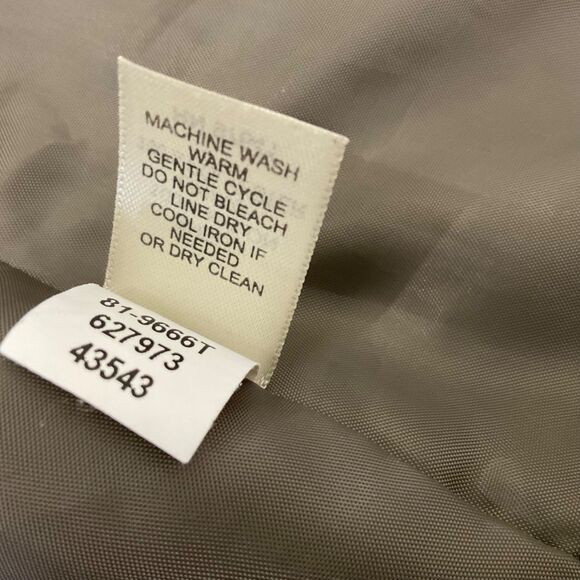 J. Jill Utility Jacket Women’s L Tall Green  Full Zip Cinched Waist Pockets * - Picture 9 of 11